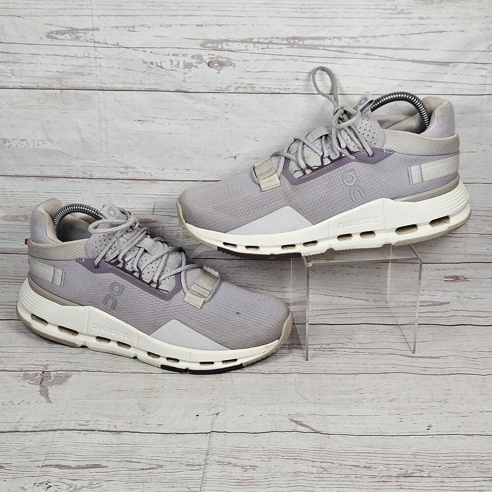 On Cloudnova Shoes Women's Lavender Grey US W8.5 CloudTec Running *Worn